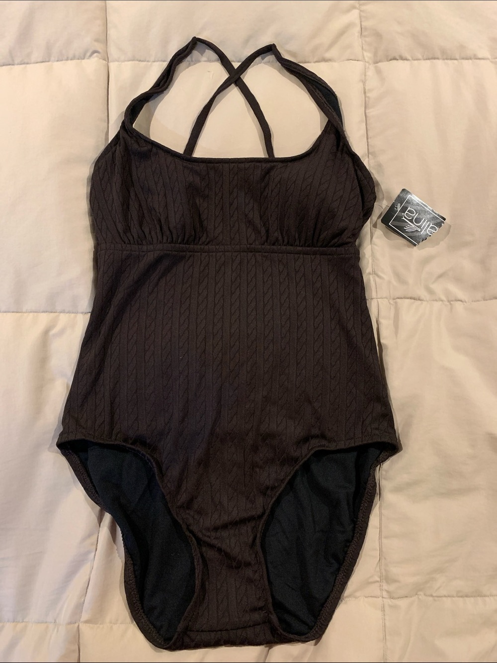NWT Catalina Chocolate Brown Textured One-Piece Swimsuit​​